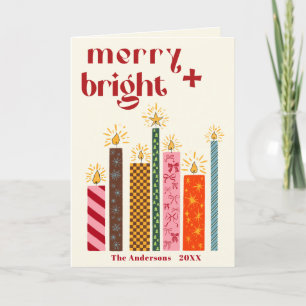 Joyeux illustré à la main + Carte de Noël brillant