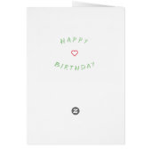 Joyeux Inséparable de carte d'anniversaire avec ca (Dos)