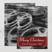 Joyeux Invitation de films personnalisés de Noël R (Devant / Derrière)