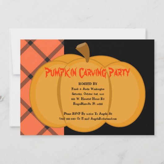 Joyeux Invitation du parti Halloween (Devant)