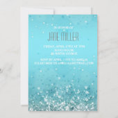 Joyeux Invitations du Modern Aqua Parties scintill (Dos)