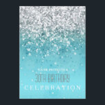 Joyeux Invitations du Modern Aqua Parties scintill<br><div class="desc">Le design chic féminin pour toute célébration : anniversaire, douceur16, douche nuptiale, douche d'couple, faire-part fiançailles, mariage... Personnalisez-la ou cliquez sur le bouton "Customiser" pour accéder à l'outil de conception où vous pouvez ajouter du texte, modifier la police, la taille du texte, la couleur du texte, le positionnement du texte...</div>