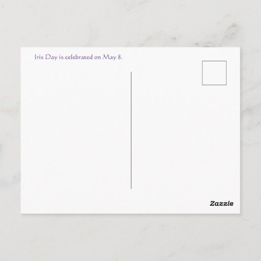 Joyeux Iris Day ! Carte postale (Dos)
