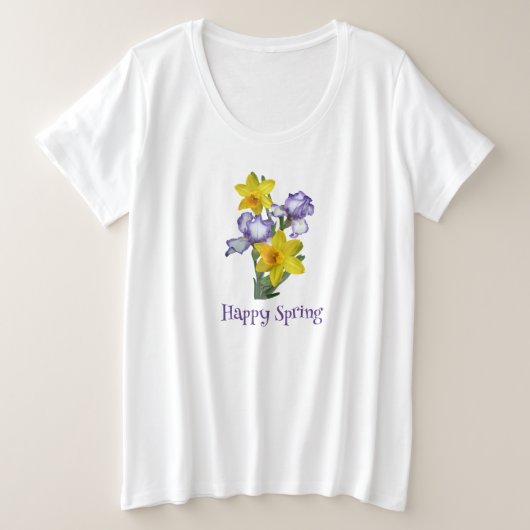 Joyeux iris et jonquilles de printemps (Design devant)