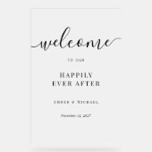 Joyeux Jamais après le signe acrylique Mariage (Recto)