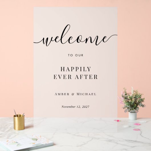 Joyeux Jamais après le signe acrylique Mariage (Mariage)