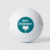 Joyeux jeu de balle de golf retraite avec logo de  (Devant)