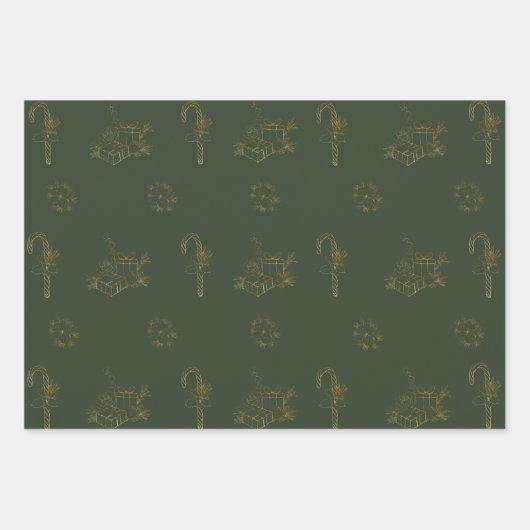 Joyeux jeu de feuilles plats en papier d'enveloppe (Devant)