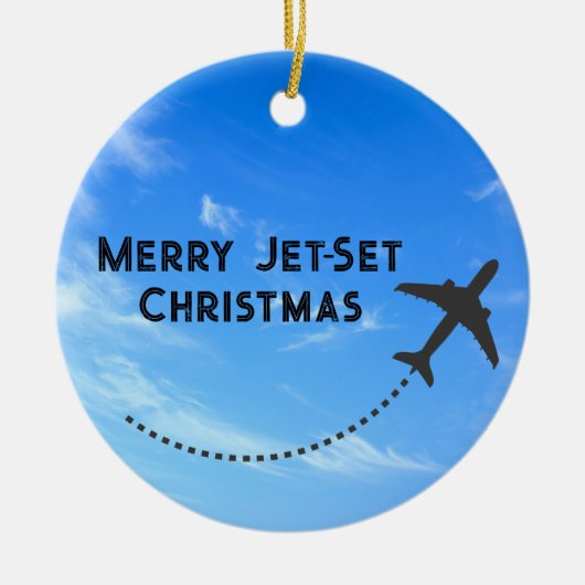 Joyeux Jeu Jet-Set ornement de Noël -Sky (Devant)