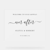 Joyeux Jour Après Mariage Bienvenue Script Frosted (Recto)