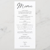 Joyeux Jour Après Menu Mariage Élégant Minimal (Devant)