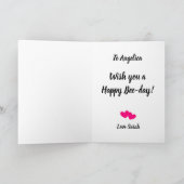 Joyeux jour d'abeille avec carte pliée d'abeille m (Intérieur)