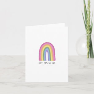 Joyeux jour de baptême Carte arc-en-ciel