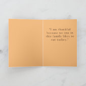 Joyeux Jour de Dinde (Version 1) Carte de Fête (Intérieur)