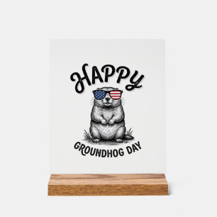 Joyeux Jour de la Marmotte Vintage Gravure Design