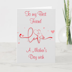 JOYEUX JOUR DE LA MÈRE **SOEUR** CARTE DE JOUR DE