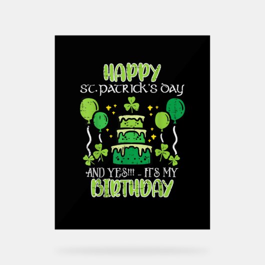 Joyeux Jour de la Saint Patrick Anniversaire Anniv (Recto)
