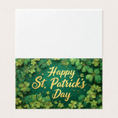 Joyeux jour de la Saint-Patrick, motif de trèfle (Outside Unfolded)
