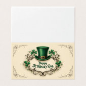 Joyeux jour de la Saint-Patrick, motif de trèfle (Outside Unfolded)