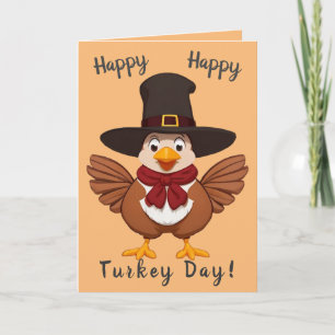 Joyeux jour de Thanksgiving (Version 1) Carte de v
