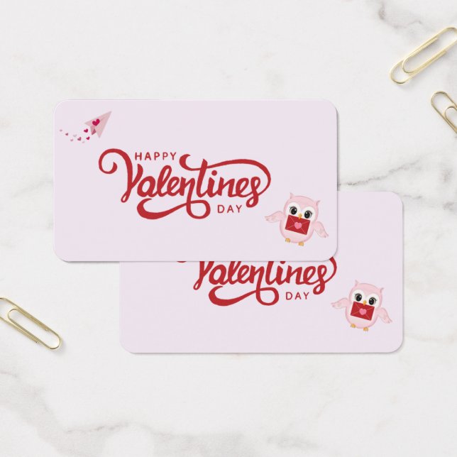 joyeux jour de valentines avec chouette (Bureau)