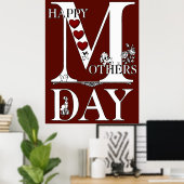 Joyeux jour des mères Archivage Poster Papier (Bureau à domicile)
