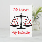 Joyeux jour des valentines ma carte d'avocat (Debout devant)