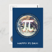 Joyeux Jour du Pi ! - Carte postale de voeux (Devant / Derrière)