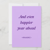 Joyeux Jour et Bonne Année Carte d'Anniversaire (Dos)