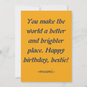 Joyeux Jour et Bonne Année Carte d'Anniversaire (Dos)