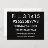 Joyeux Jour Pi - Maths / Numéros Carte postale (Devant / Derrière)