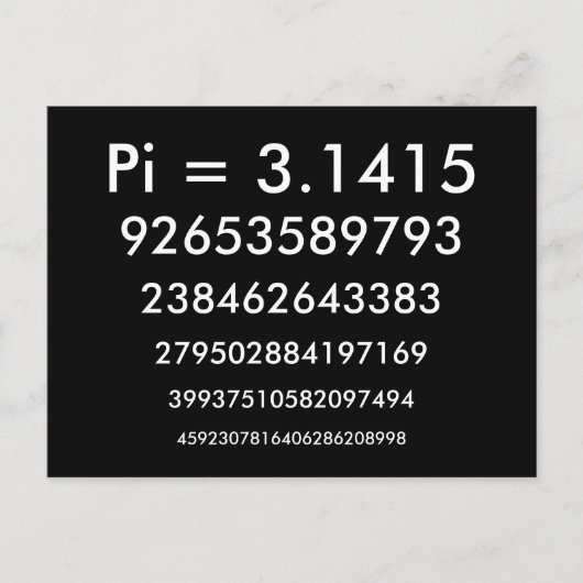 Joyeux Jour Pi - Maths / Numéros Carte postale (Devant)