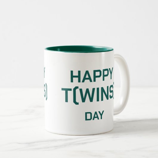 Joyeux Jour Twins Gagner Mug (Devant droit)