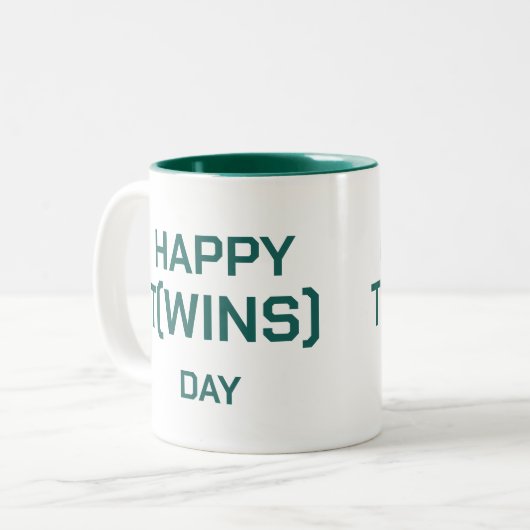 Joyeux Jour Twins Gagner Mug (Devant gauche)