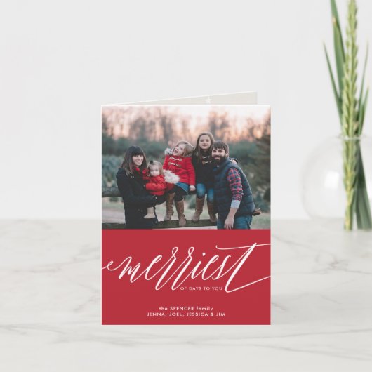 Joyeux Jours de Noël Carte pliée (Devant)