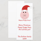 Joyeux Jours de Noël et des cartes fixes. (Devant / Derrière)