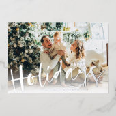 Joyeux Jours de Vacances Script Photo Argent (Recto)