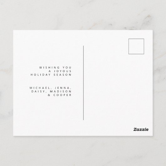 JOYEUX JOURS FÉRIÉS | Ajouter Votre Carte Postale (Dos)