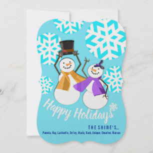JOYEUX JOURS FÉRIÉS Amis d'hiver Carte de vaca