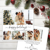 Joyeux Jours fériés Script Photo Noël Carte de vac