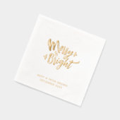 Joyeux Joyeux Et Brillant Glam Typo De Noël (Gauche)