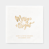 Joyeux Joyeux Et Brillant Glam Typo De Noël (Recto)