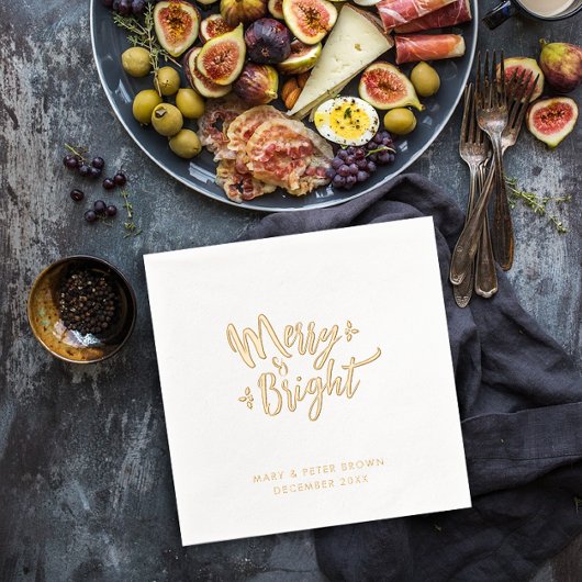 Joyeux Joyeux Et Brillant Glam Typo De Noël