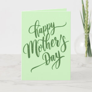 Joyeux Joyeux Fête des Mères Carte photo vert clai