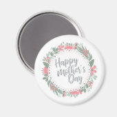 Joyeux Joyeux Fête des Mères Fleur Wreath | Magnet (Recto/Verso)