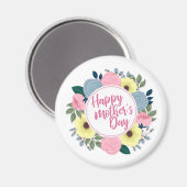 Joyeux Joyeux Fête des Mères Fleur Wreath | Magnet (Recto/Verso)
