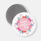 Joyeux Joyeux Fête des Mères Fleur Wreath | Magnet (Recto/Verso)