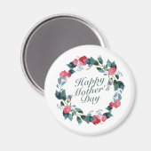 Joyeux Joyeux Fête des Mères Fleur Wreath | Magnet (Recto/Verso)