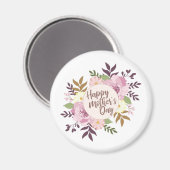 Joyeux Joyeux Fête des Mères Fleur Wreath | Magnet (Recto/Verso)