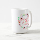 Joyeux Joyeux Fête des Mères Floral | Mug classiqu (Devant droit)
